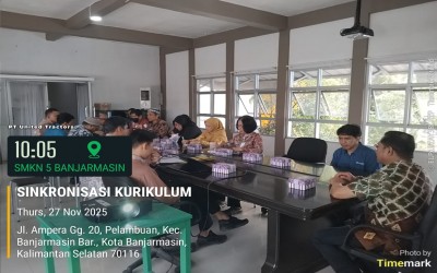 SMKN 5 Banjarmasin Bersama PT United Tractors Tbk. Selenggarakan Sinkronisasi Kurikulum Tahun 2025